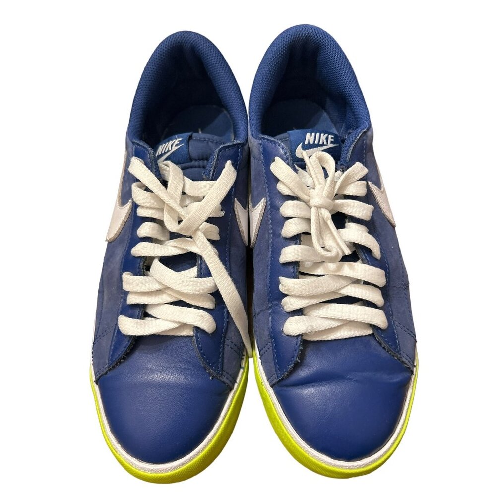 Nike Men's Royal Blue Yellow Tennis Classic AC Sneakers Size 8